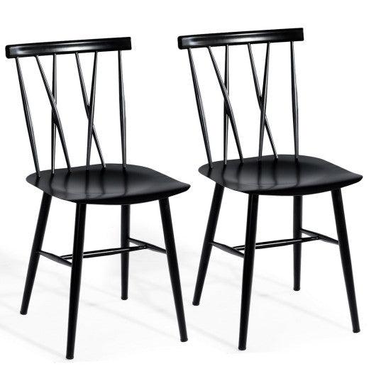 Set of 2 Modern Dining Chairs with Backrest at Set Shop and Smile