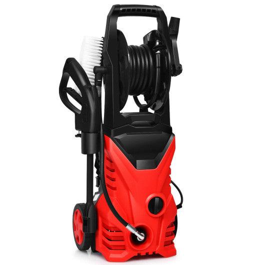 1800W 2030PSI Electric Pressure Washer Cleaner with Hose Reel-Red at Set Shop and Smile