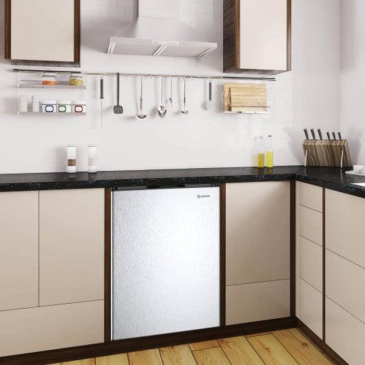 3 Cubic Feet Compact Upright Freezer with Stainless Steel Door at Set Shop and Smile