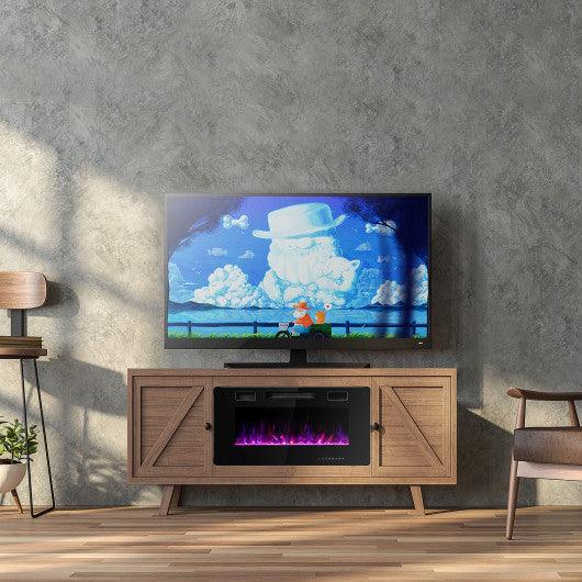 36 Inch Ultra Thin Wall Mounted Electric Fireplace at Set Shop and Smile