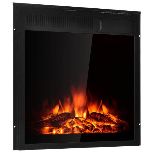 22.5 Inch Electric Fireplace Insert Freestanding and Recessed Heater at Set Shop and Smile