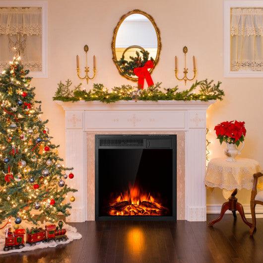22.5 Inch Electric Fireplace Insert Freestanding and Recessed Heater at Set Shop and Smile
