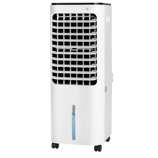 4-in-1 Evaporative Air Cooler with 12L Water Tank and 4 Ice Boxes-White at Set Shop and Smile