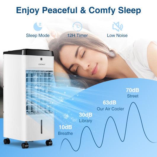 3-in-1 Evaporative Air Cooler with 4 Modes-White at Set Shop and Smile
