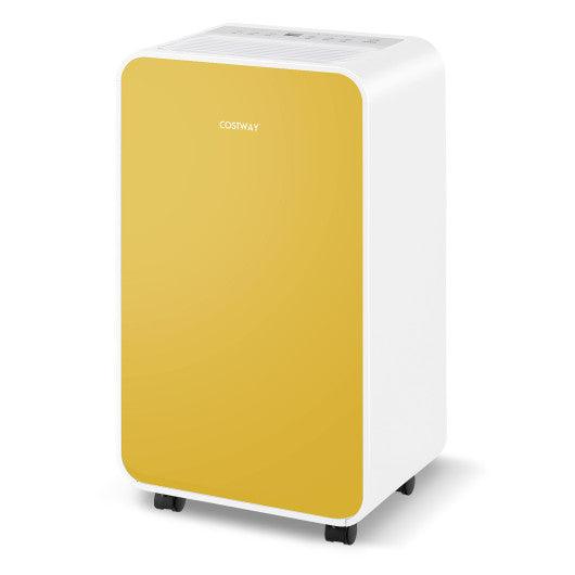 32 Pints/Day Portable Quiet Dehumidifier for Rooms up to 2500 Sq. Ft-Yellow at Set Shop and Smile