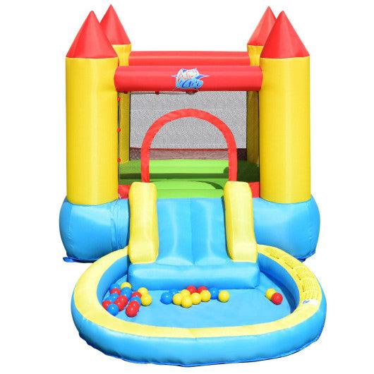 Kids Inflatable Bounce House Castle with Balls Pool and Bag at Set Shop and Smile