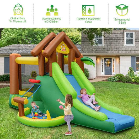 Kids Inflatable Jungle Bounce House Castle including Bag Without Blower at Set Shop and Smile
