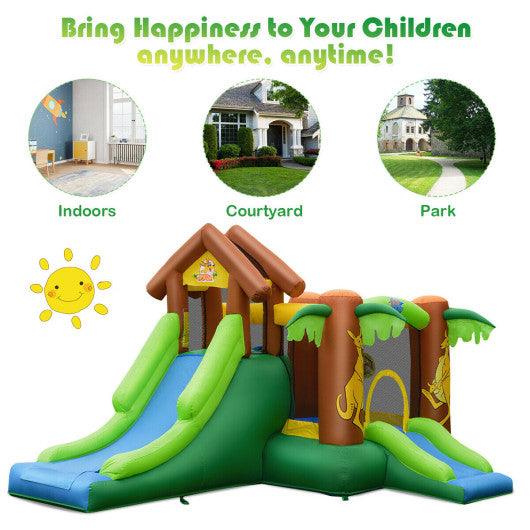 Kids Inflatable Jungle Bounce House Castle including Bag Without Blower at Set Shop and Smile