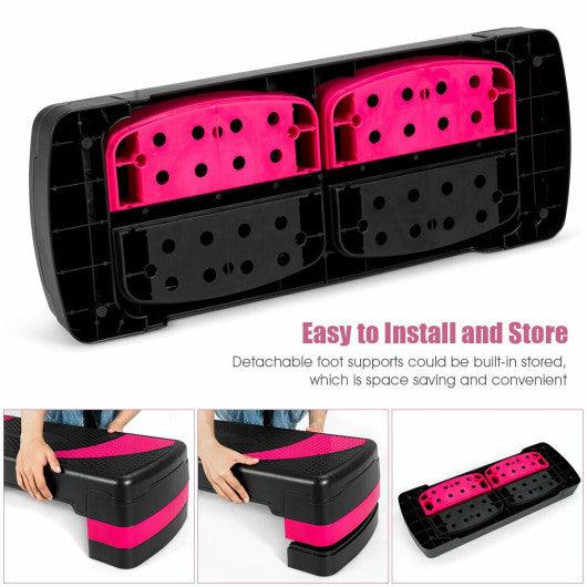 31 Inch Adjustable Exercise Aerobic Stepper with Non-Slip Pads at Set Shop and Smile