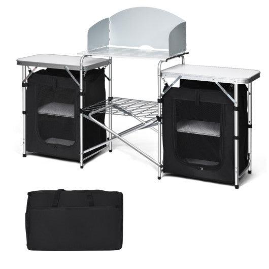 Folding Camping Table with Storage Organizer at Set Shop and Smile
