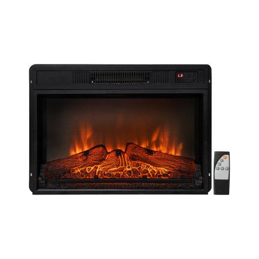 18/23 Inch Electric Fireplace Inserted with Adjustable LED Flame-22.5 inches at Set Shop and Smile