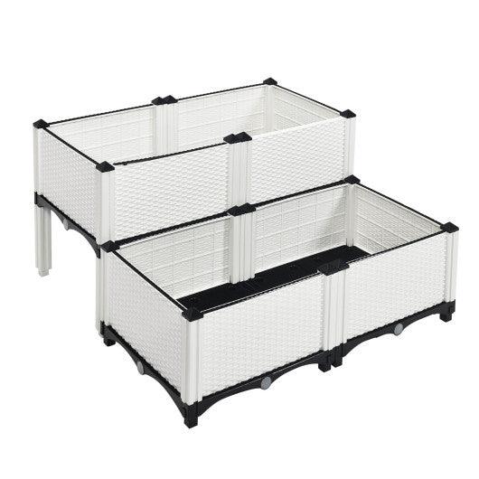 Set of 4 Elevated Flower Vegetable Herb Grow Planter Box at Set Shop and Smile