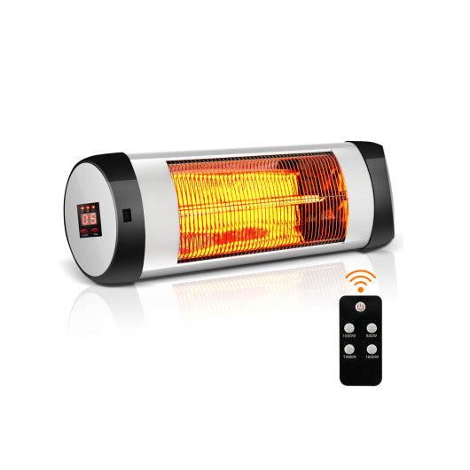 1500W Wall-Mounted Electric Heater Patio Infrared Heater with Remote Control at Set Shop and Smile