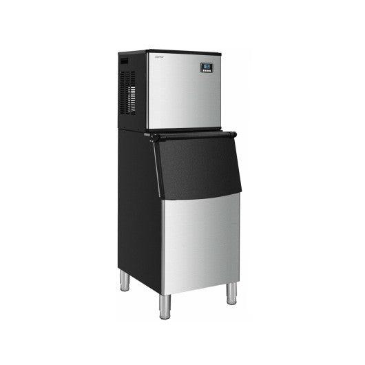 353LBS/24H Split Commercial Ice Maker with 198 LBS Storage Bin at Set Shop and Smile