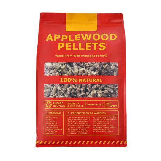 20 Pounds Apple Wood Pellets 100% All-Natural for Pellet Grills at Set Shop and Smile