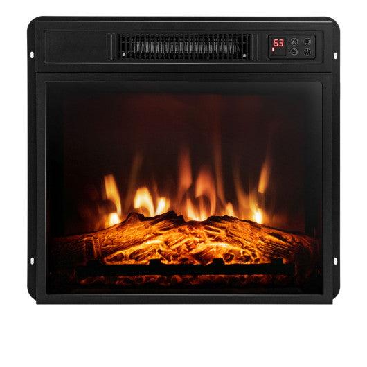 18 Inch Electric Fireplace Inserted with Adjustable LED Flame at Set Shop and Smile