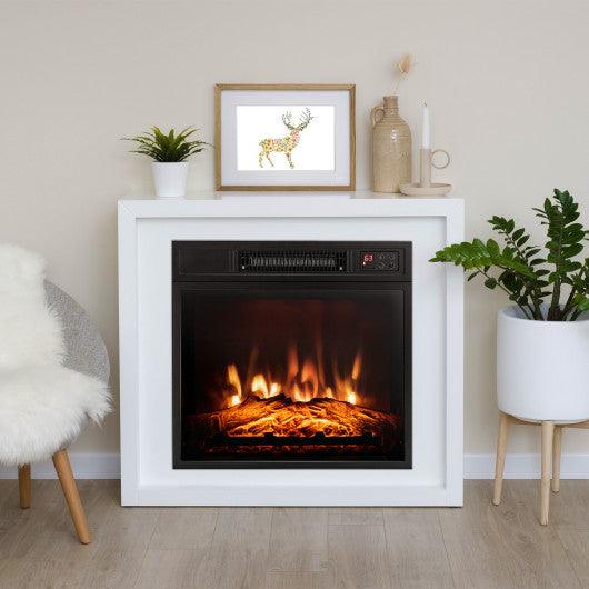 18 Inch Electric Fireplace Inserted with Adjustable LED Flame at Set Shop and Smile