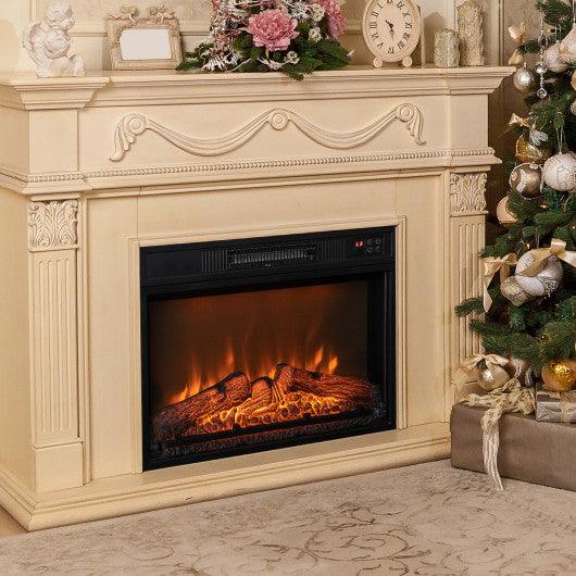 18/23 Inch Electric Fireplace Inserted with Adjustable LED Flame-22.5 inches at Set Shop and Smile