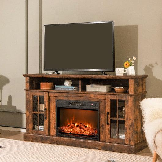 18/23 Inch Electric Fireplace Inserted with Adjustable LED Flame-22.5 inches at Set Shop and Smile
