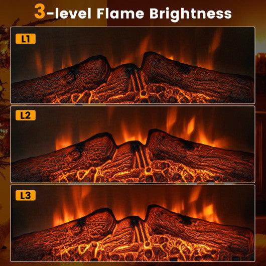 18/23 Inch Electric Fireplace Inserted with Adjustable LED Flame-22.5 inches at Set Shop and Smile