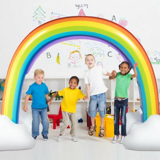 Inflatable Rainbow Sprinkler Backyard Games Outside Water Toy Yard at Set Shop and Smile