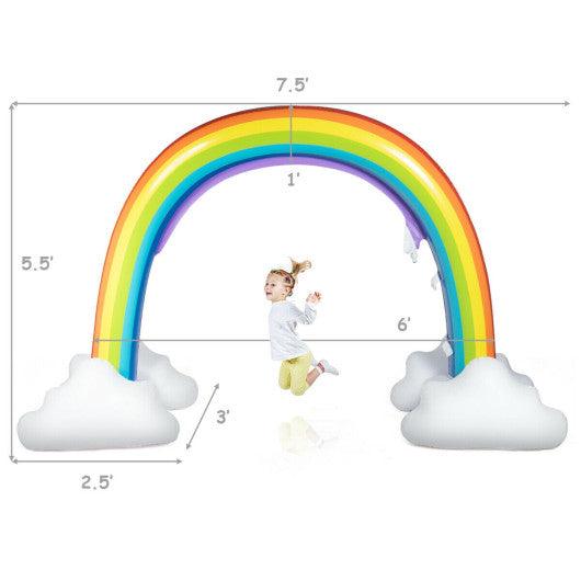 Inflatable Rainbow Sprinkler Backyard Games Outside Water Toy Yard at Set Shop and Smile