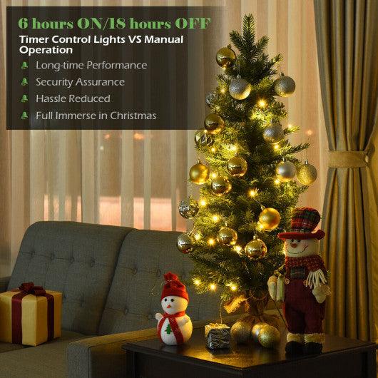 3 Feet Tabletop Battery Operated Christmas Tree with LED lights at Set Shop and Smile