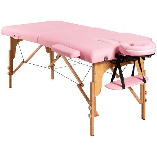 Portable Adjustable Facial Spa Bed with Carry Case-Pink at Set Shop and Smile