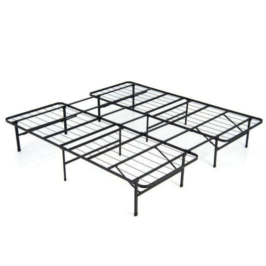 Queen/King Size Folding Steel Platform Bed Frame for Kids and Adults-King Size at Set Shop and Smile