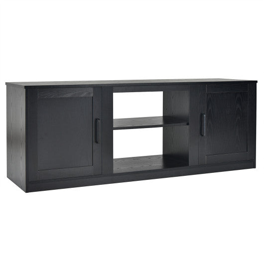 58 Inch TV Stand with 1500W Faux Fireplace for TVs up to 65 Inch-Black - Set Shop and Smile