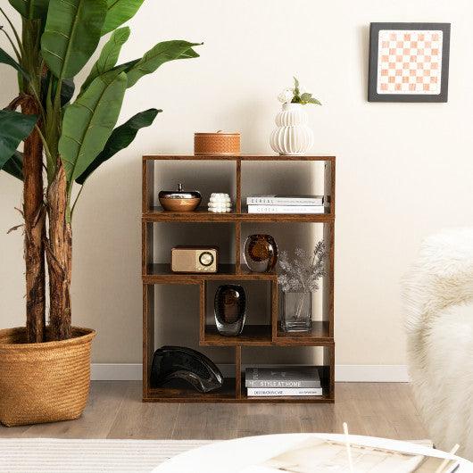 3 Pieces Console TV Stand for TVs up to 65 Inch with Shelves-Brown at Set Shop and Smile