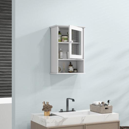 Bathroom Wall Mounted Adjustable Hanging Storage Medicine Cabinet at Set Shop and Smile