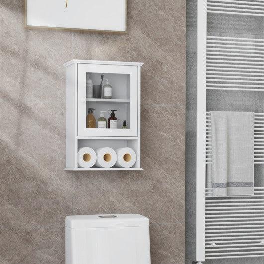 Bathroom Wall Mounted Adjustable Hanging Storage Medicine Cabinet at Set Shop and Smile