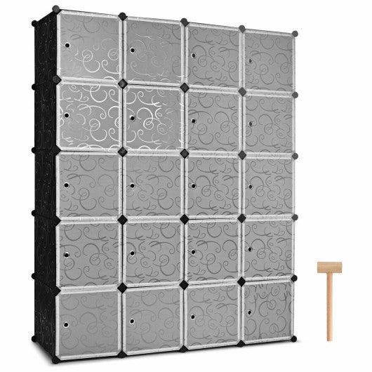 20-Cube DIY Plastic Cube Storage Organizer with Doors at Set Shop and Smile