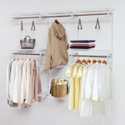 Adjustable Wall Mounted Closet Rack System with Shelf at Set Shop and Smile