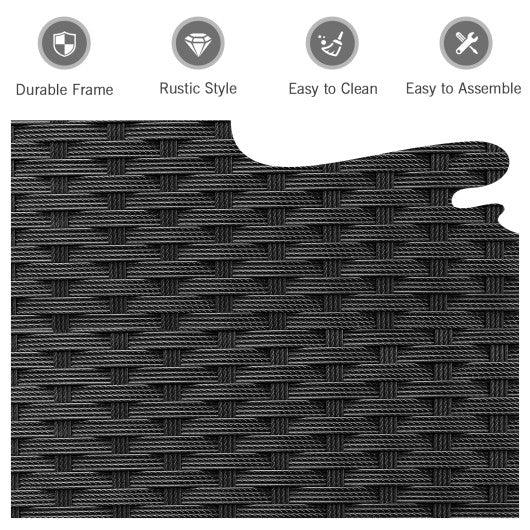 3 Pieces Outdoor Patio Rattan Furniture Set-Turquoise at Set Shop and Smile