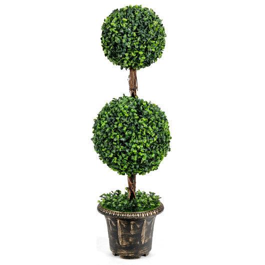 36 Inch Artificial Double Ball Tree Indoor and Outdoor UV Protection at Set Shop and Smile