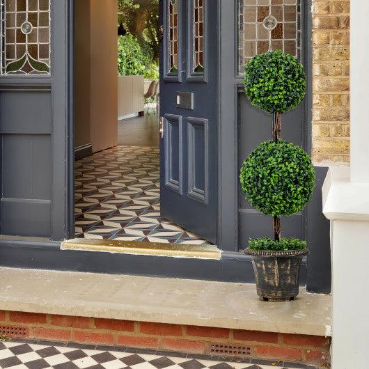 36 Inch Artificial Double Ball Tree Indoor and Outdoor UV Protection at Set Shop and Smile