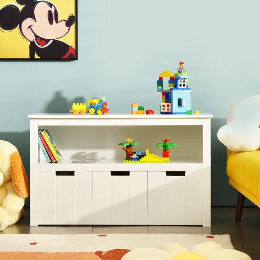 Kid Toy Storage Cabinet 3 Drawer Chest with Wheels Large Storage Cube Shelf at Set Shop and Smile