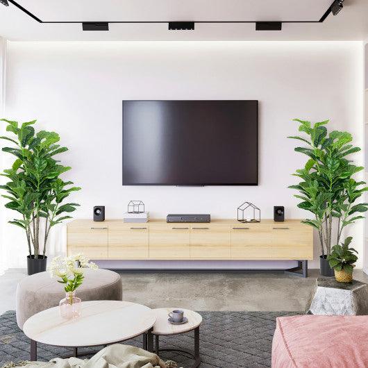 51 Inch 2-Pack Artificial Fiddle Leaf Fig Tree for Indoor and Outdoor at Set Shop and Smile