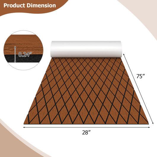 EVA Foam Boat Decking Sheet with Diamond Shape for Boat Surfboard-Brown at Set Shop and Smile