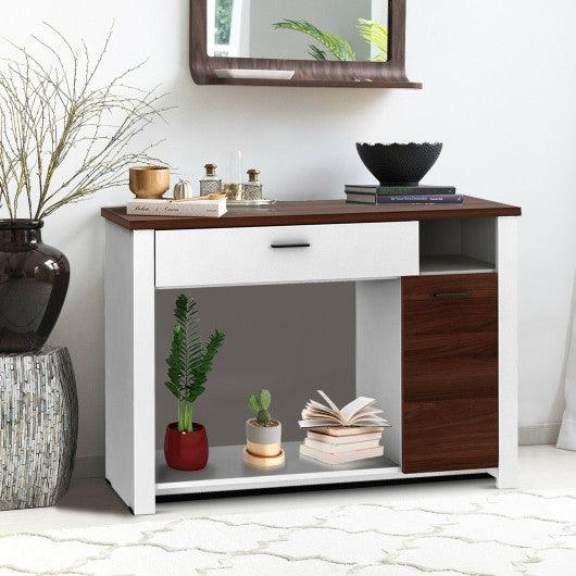 48 Inch Console Table with Drawer and Cabinet at Set Shop and Smile