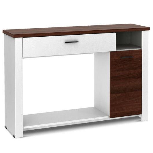 48 Inch Console Table with Drawer and Cabinet at Set Shop and Smile