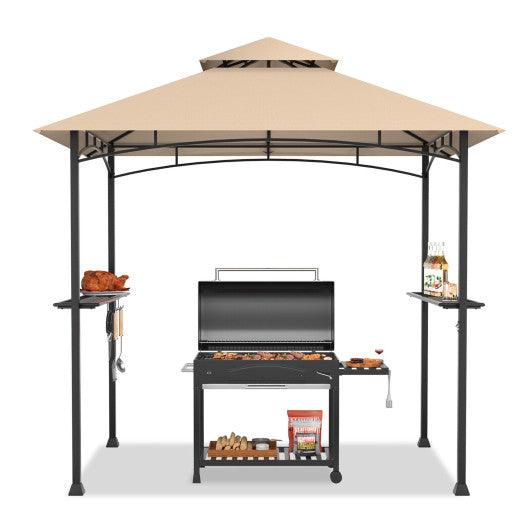 8 x 5 Feet 2-Tier BBQ Grill Gazebo Barbecue Canopy at Set Shop and Smile