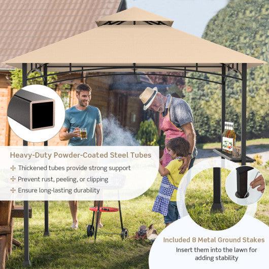 8 x 5 Feet 2-Tier BBQ Grill Gazebo Barbecue Canopy at Set Shop and Smile