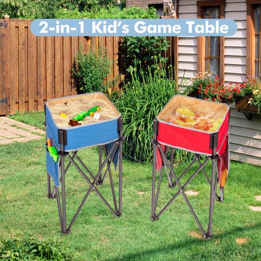 2 Pieces Folding Camping Tables with Large Capacity Storage Sink for Picnic at Set Shop and Smile