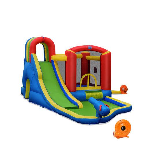 Inflatable Kid Bounce House Castle with Blower at Set Shop and Smile