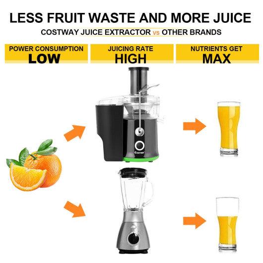 2 Speed Wide Mouth Fruit and Vegetable Centrifugal Electric Juicer at Set Shop and Smile