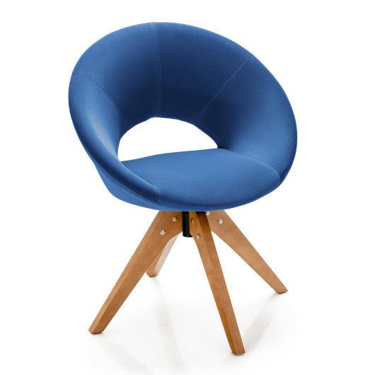 Swivel Accent Chair with Oversized Upholstered Seat for Home Office-Blue at Set Shop and Smile