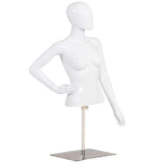 Female Mannequin Torso Adjustable Height with Metal Stand at Set Shop and Smile